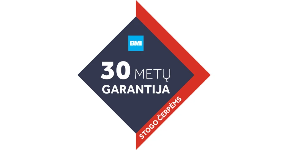 Monier cerpes 30 metu garantija